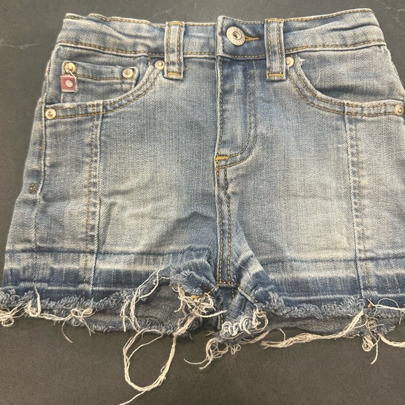 AG Adriano Goldschmied Blue Frayed Jean Shorts - Picture 1 of 3